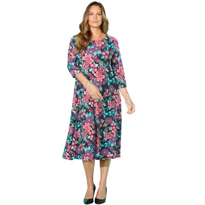 Catherines Women's Plus Size Strawbridge Fit & Flare Dress