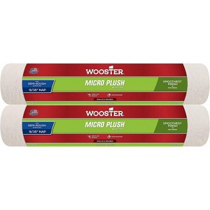 Wooster Genuine 14" Micro Plush 9/16" Nap Roller Cover 2-Pack, R238-14-2PK - 1 of 1