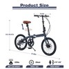 RISOKEYS 20 Inch Foldable City Bike 7 Speed Transmission System & Dual Disc Brake Aluminum Frame Adult Bicycle for Commuting Traveling - 3 of 4