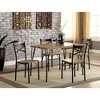 Simple Relax 5 Piece Dining Table Set in Dark Bronze and Natural - 2 of 4