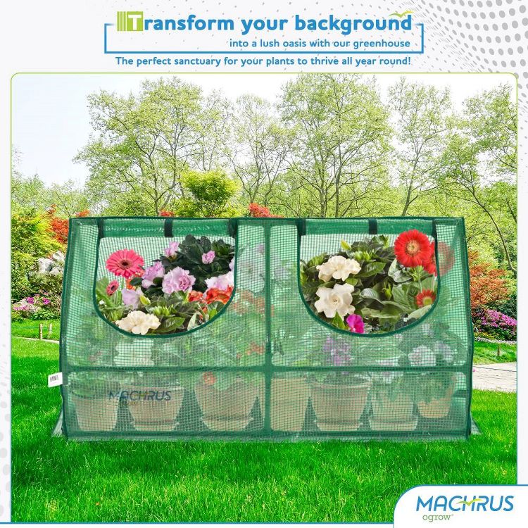 Ogrow Deluxe Walk-In Greenhouse / Bloomhouse / Seed Starter with Tiers and Shelves, 6 of 8