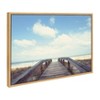 23" x 33" Sylvie To The Beach Framed Canvas by Matt Meyer Natural - DesignOvation: Coastal Decor Wall Art - 2 of 4