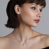 GILDED 1 CTTW Lab-Grown Diamond Round Necklace & Earring Set, Sterling Silver or 14K Gold-Plated, 18" Chain, Tarnish-Resistant, Gift-Boxed - 3 of 4