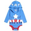 Marvel Avengers Spider-Man Captain America Hulk Baby 3 Pack Cosplay Bodysuits Newborn to Infant  - 3 of 4