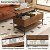 GDFStudio Sorren Rustic Lift-Top Coffee Table with Hidden Storage and Two-Tier Shelf - 4 of 4
