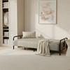 FurnitureR Convertible Folding Sofa Bed with Metal Armrests, Dual-Mode Reclining Backrest, Modern Sleeper Couch for Living Room, Guest Room, Apartment - 4 of 4