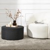 KINWELL Round Upholstered Pouf Ottoman Footrest - 2 of 4