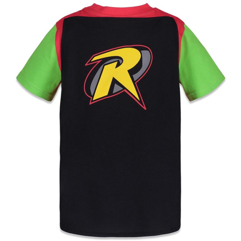 DC Comics Robin Cosplay T-Shirt and Cape Little Kid , 2 of 8