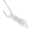 Wrapables 925 Sterling Silver Plated Cute Hanging Cat Pendant Necklace - 3 of 4