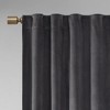 Set of 2 Bryce Poly Velvet Room Darkening Curtain Panels - 3 of 4