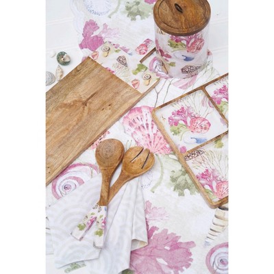 Vilano Bay Coastal Watercolor Stoneware Salt and Pepper Shakers