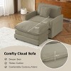 KTMBDW 41.3" Modular Sectional Sofa, Corduroy Couch with Storage Pockets and Ottoman, Modular L-Shape Sofa Upholstered Couches for Living Room - 4 of 4