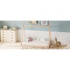 Okak House Floor Bed Twin/Full Size,Solid Wood Bed Frame with Safety Rails & Headboard, Wooden Fence Bed,Slat Not Required - 4 of 4
