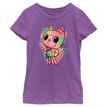 Girl's Gabby's Dollhouse Colorful Pandy Paws T-Shirt