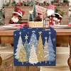 Racxily Christmas Table Runner , Xmas Trees Snowflakes Holiday Decorative Farmhouse Table Decoration for home - 2 of 4