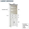 SinCiDo 72" Tall Farmhouse Bathroom Storage Cabinet, Adjustable Shelves & Barn Door & 2 Drawers for Bathroom, Living Room, Kitchen - 2 of 4