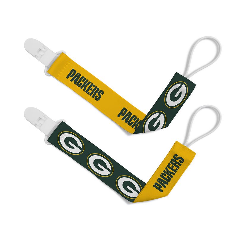 BabyFanatic Officially Licensed Unisex Pacifier Clip 2-Pack - NFL Green Bay Packers - Officially Licensed Baby Apparel, 1 of 6
