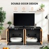 Gulches Double Cat Litter Box Enclosure - Stylish Hidden Furniture for 2 Cats - 4 of 4