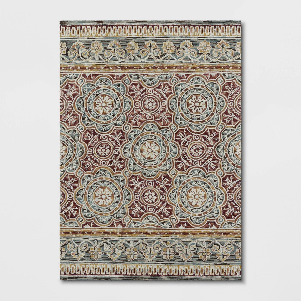 Photos - Area Rug 7'x10' Floral Belfast  Red - Threshold™