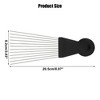 Unique Bargains Women's Metal Hair Pick Afro Comb Hairdressing Styling Tool 8.07"x3.03" Black 2 Pcs - 3 of 4