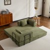 Racxily Convertible Sleeper Sofa Bed with Pillow, Corduroy Folding Mattress Couch, Floor Sofa Lounge Couch for Living Room Bedroom - 3 of 4