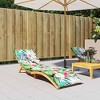 vidaXL Sun Lounger Cushion in Multicolor Oxford Fabric – Durable, Water-Resistant Outdoor/Indoor Padding with Foam Fiber Filling - 2 of 4