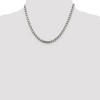 Black Bow Jewelry Men's 5.2mm, Sterling Silver, Solid Round Box Chain Necklace - 2 of 4