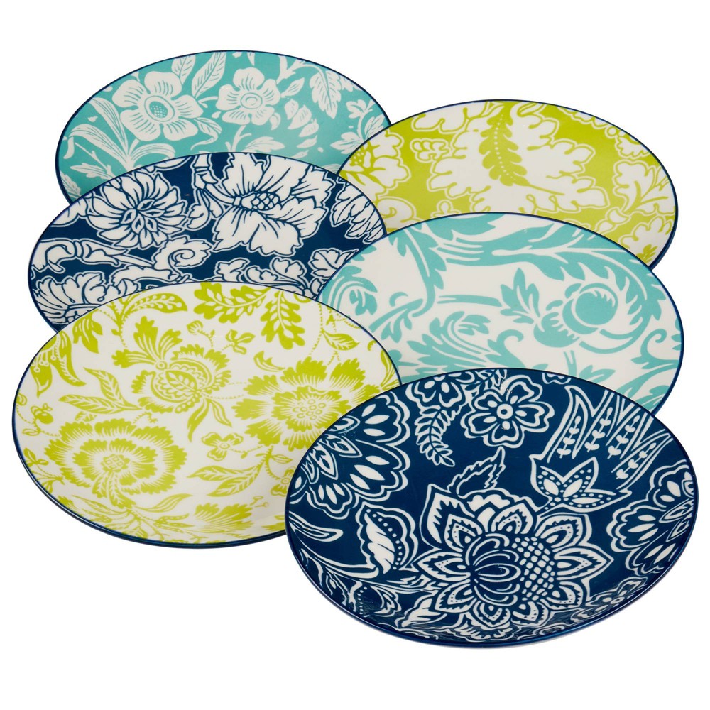 Photos - Other kitchen utensils Certified International Set of 6 6" Tapestry Canape Plates 