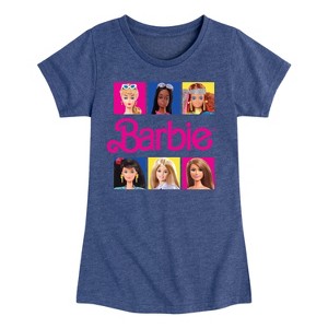 Girls' - Barbie - Barbie Doll Portraits Fitted Short Sleeve Graphic T-Shirt - 1 of 4