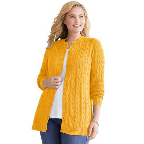 Gold cardigan sweater womens hotsell