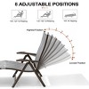Crestlive Products Outdoor Aluminum Folding Recliner Adjustable Chaise Lounge (Set of 2) - 4 of 4