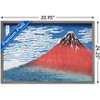 Trends International Fine Wind, Clear Morning by Katsushika Hokusai Framed Wall Poster Prints - 3 of 4