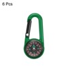 Unique Bargains Waterproof Keychain Compass with Buckle for Outdoor Hiking 6 Pcs - 3 of 4