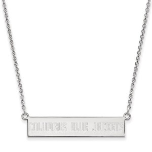 Black Bow Jewelry Sterling Silver Columbus Blue Jackets NHL Necklace 18 Inch - 1 of 4