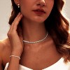 14K Gold Plated Tennis Necklace - 3mm Butterfly Rhinestone Choker for Women - 4 of 4
