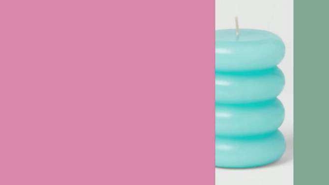 Shaped Pillar Candle Stacked Blue - Opalhouse&#8482;, 2 of 5, play video