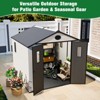 EAGLE PEAK 8x8 Resin Outdoor Storage Shed, Garden Shed with Floor and Lockable Doors, Tool and Equipment Storage, White/Gray - 2 of 4