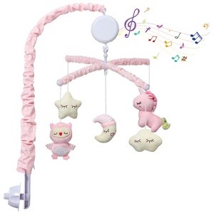 Whizmax Baby Crib Mobile with Music Motor Spinner,Musical Crib Toys for Infants 0-6 Months Girls and Boys,Crib Mount Mobiles with 36 lullabies, Pink - 1 of 4