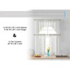 HLC.ME Joyce Semi Sheer Kitchen Swag Curtain Panels - Rod Pocket for Small Windows, Kitchen & Bathroom - Set of 2 - 4 of 4