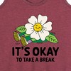 Women's - Instant Message - It's Okay To Take A Break Graphic Racerback Tank - 2 of 4