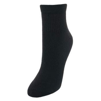 Women's Cushioned Black Diabetic Ankle Socks