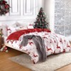 Christmas Duvet Cover Set, Comforter Cover Set, Includes 1 Duvet Cover and 2 Pillow Shams, Winter Holiday Reindeer Snowflakes Printed Bedding Set - 3 of 4