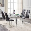 Set of 6 Modern PU Leather Upholstered Dining Chairs with High Back and Metal Legs for Living Room,Kitchen-Baofuwish - 3 of 4