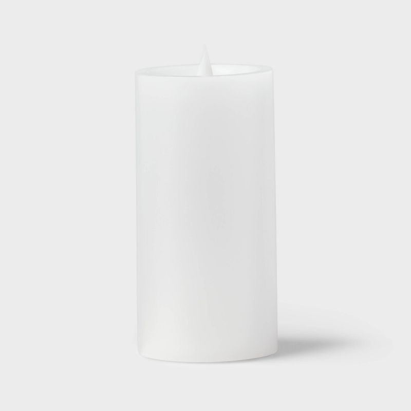 3&#34; x 6&#34; LED Pillar Candles White - Threshold&#8482;, 4 of 5