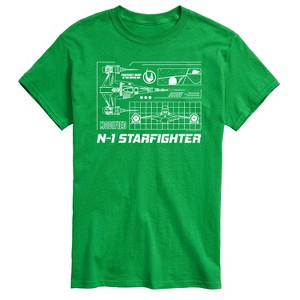 Men's - Star Wars - The Mandalorian N1 Starfighter Short Sleeve Graphic T-Shirt - 1 of 4