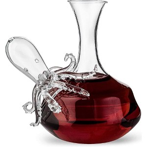The Wine Savant Octopus Design Whiskey & Wine Decanter, Stylish Decor & Unique Home Bar Design - 750 ml - 1 of 4