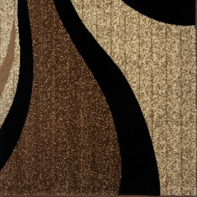 Luxe Swirl Beige Abstract Geometric 7'10" x 10'6" Area Rug