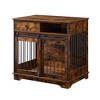 Dog Crate Furniture, Dog Crate with Sliding Barn Door, 35" Dog Kennel Furniture Heavy Duty Wood Crates for Small/Medium/Large Dogs Kennel Indoor - 2 of 4