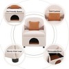 Okak Modern Velvet Upholstered Lounge Chair Pet Friendly Sofa with Cat Hole,Novelty Leisure Chair for Living Rooms,Relaxation Areas - 4 of 4