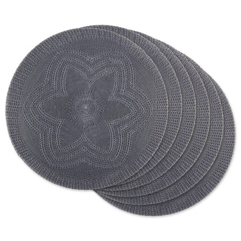 Set of 6 Round Contemporary Placemats - 3 Different Patterns